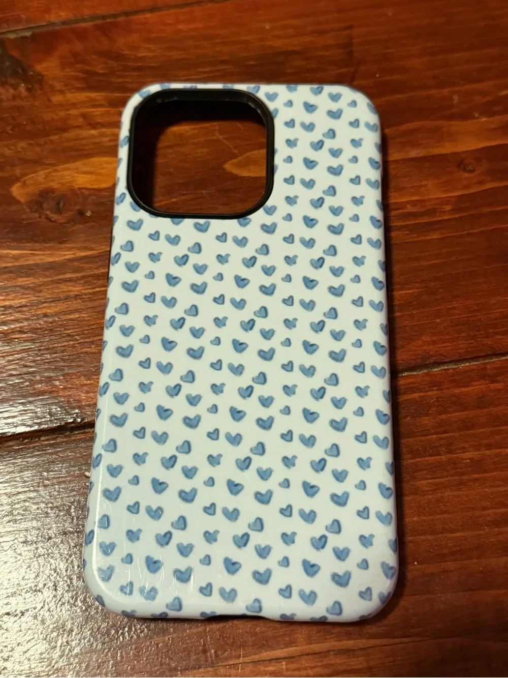 Blue Heart Pattern iPhone 13pro Case
